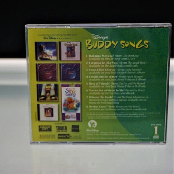 Disney's Buddy Songs CD Volume 1 1996 Walt Disney Records McDonalds Celebrates - Picture 3 of 6
